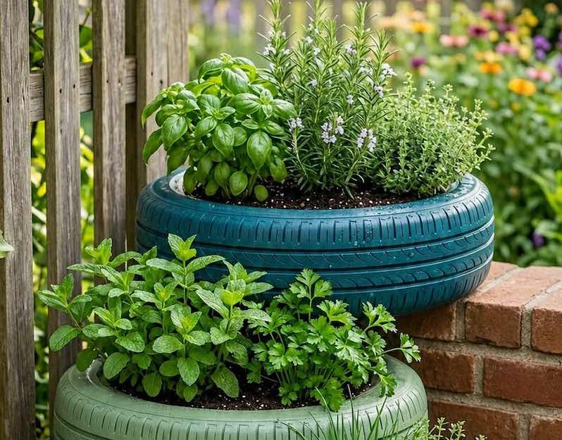 10 ideas originales para decorar tu jardín con objetos que nunca imaginaste usar