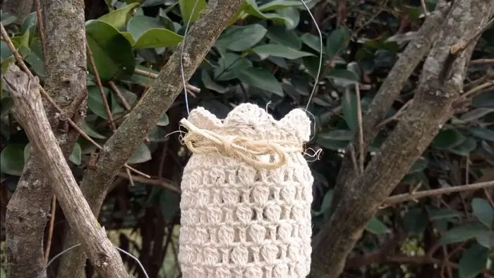 Descubre cómo vestir frascos a crochet (Portavelas) 1